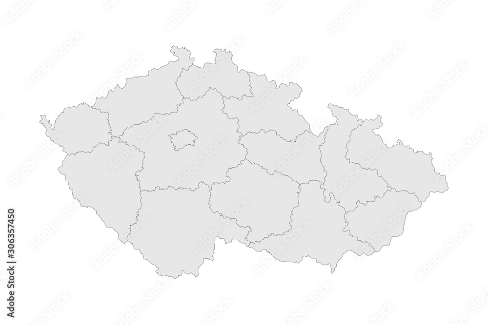 Czech republic map vector