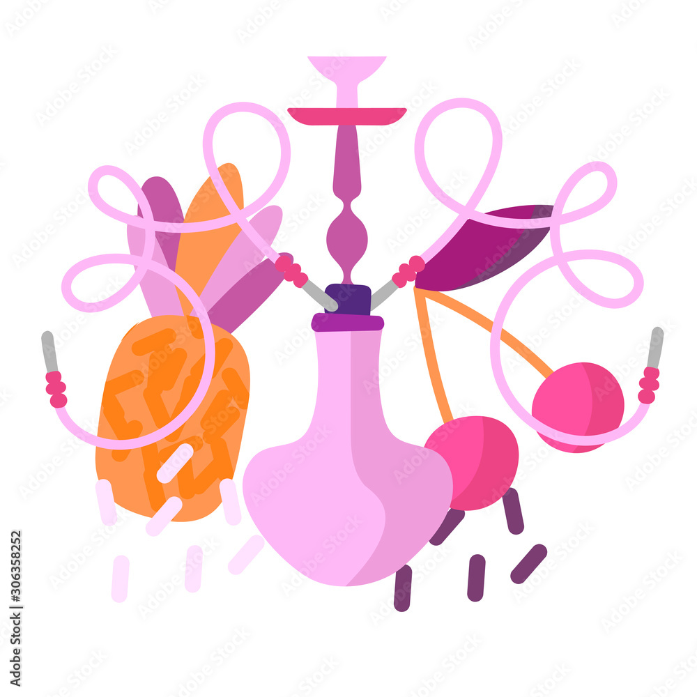 Vector logo of a hookah on a white background Vector logo of a hookah on a white background