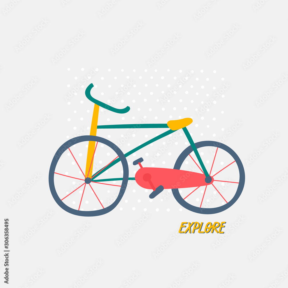 Fototapeta premium City transportation active character illustration