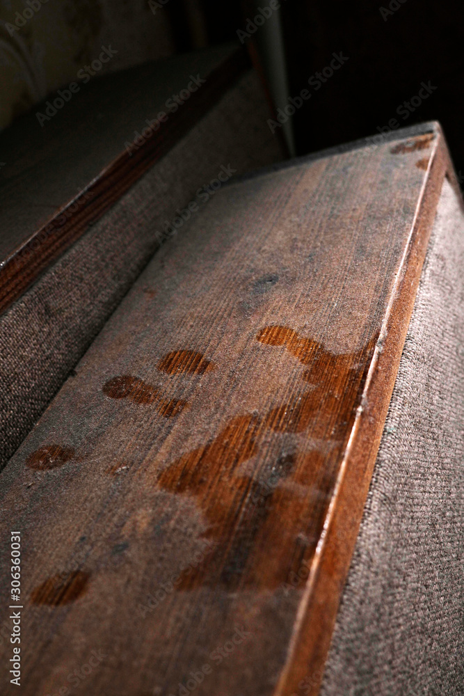 Dusty surface. Dirty home. Asthma disease Dusty surface. Dirty home. Asthma disease