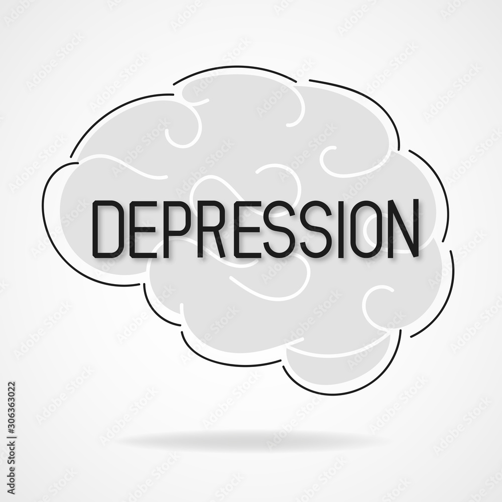 Vector Depressive State Of Mind. Depression And Frustration Concept. Monochrome Artwork Dedicated To Mental Health Problems. Vector Depressive State Of Mind. Depression And Frustration Concept. Monochrome Artwork Dedicated To Mental Health Problems.