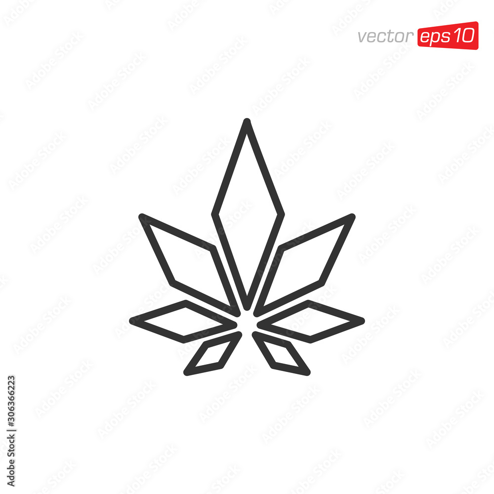 Cannabis Leaf Icon Design Vector Cannabis Leaf Icon Design Vector