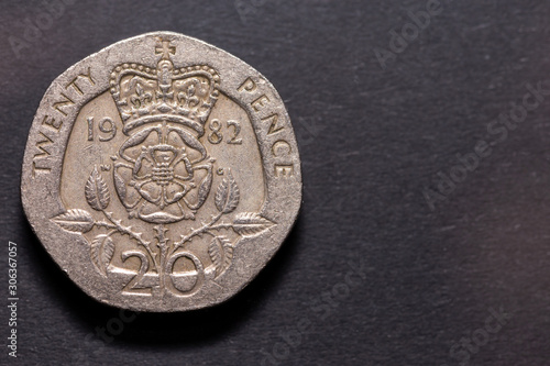 Obraz na płótnie 20 Pence Münze aus 1982