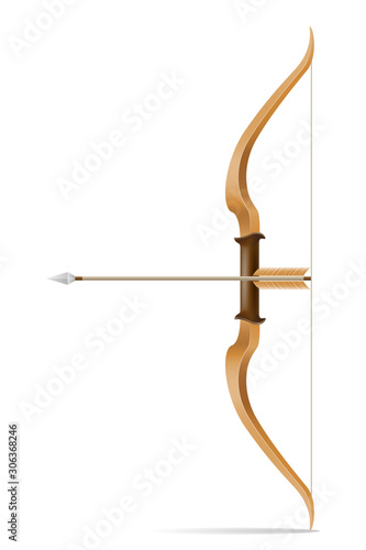 bow with arrows for shooting stock vector illustration