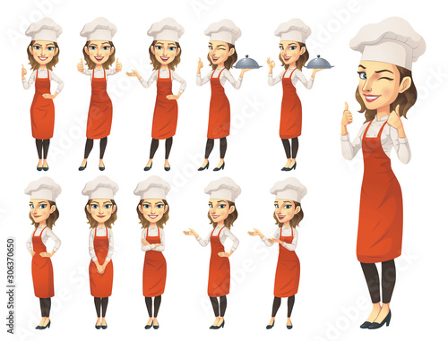 Female Chef Character Set
