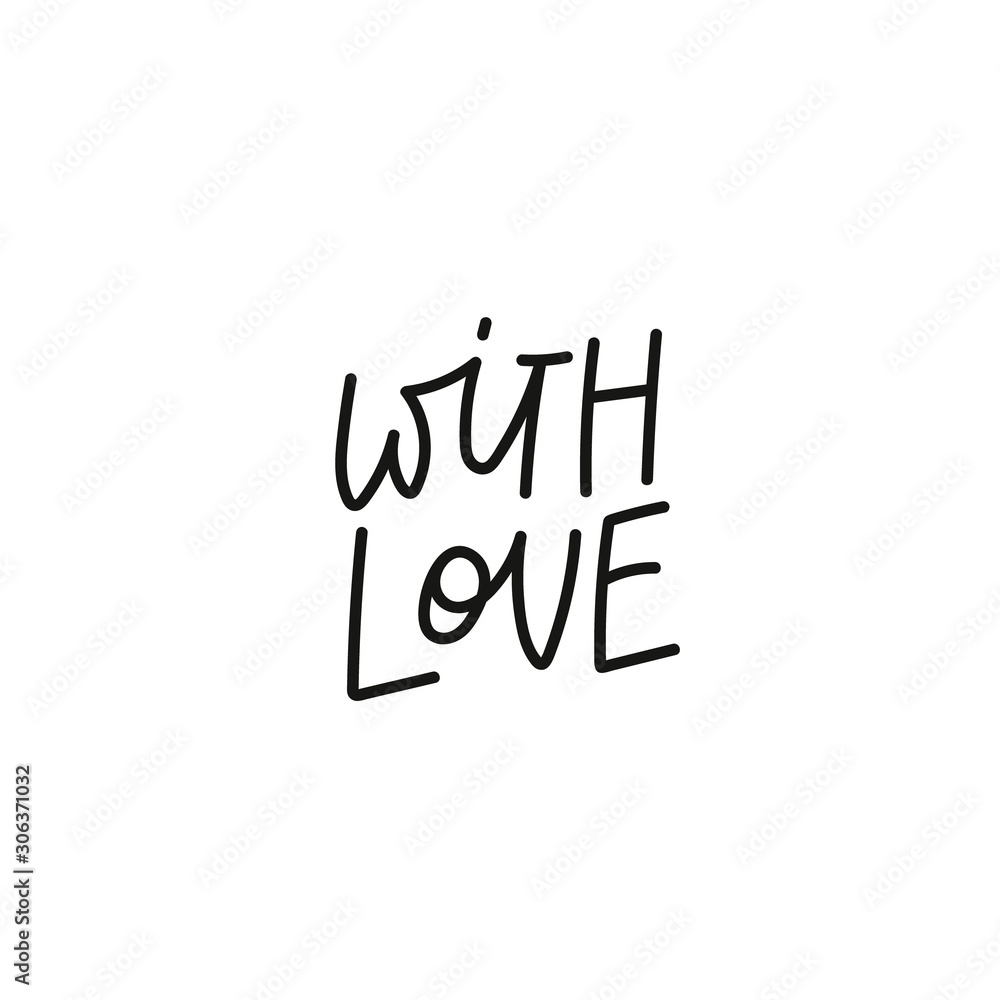 With love calligraphy quote lettering With love calligraphy quote lettering