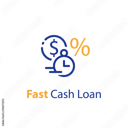Fast cash loan, financial supply, banking service, instant money transfer