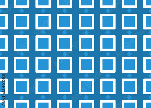 Seamless geometric pattern design illustration. In blue, white colors.