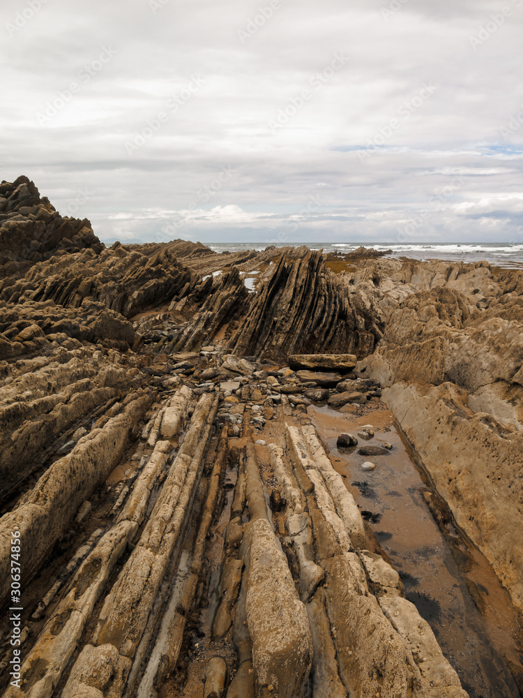 rocky landscape in the coast of sopelana rocky landscape in the coast of sopelana