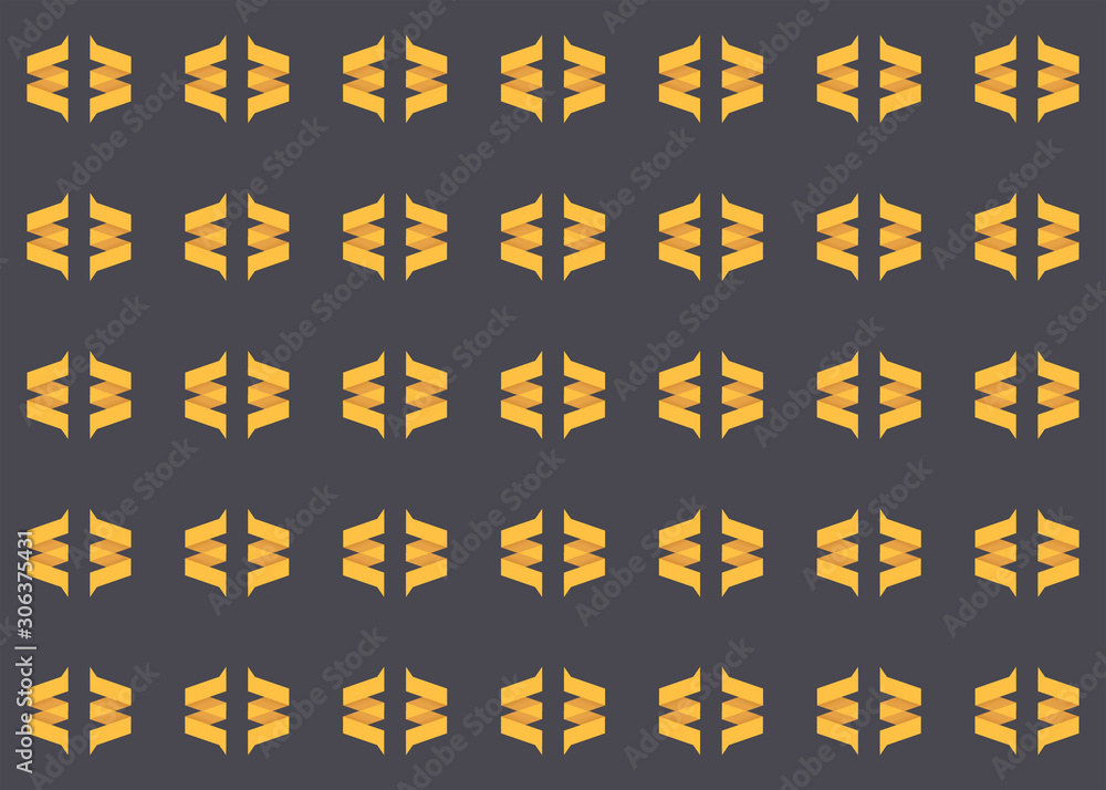 Seamless geometric pattern design illustration. In black, yellow colors. Seamless geometric pattern design illustration. In black, yellow colors.