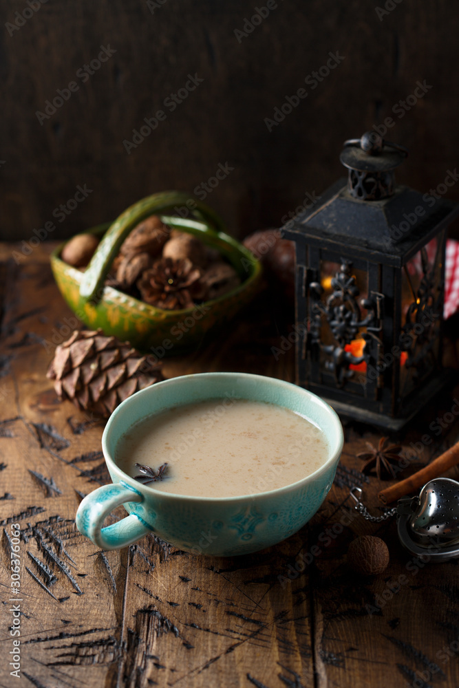 Fototapeta premium Homemade masala tea with spices