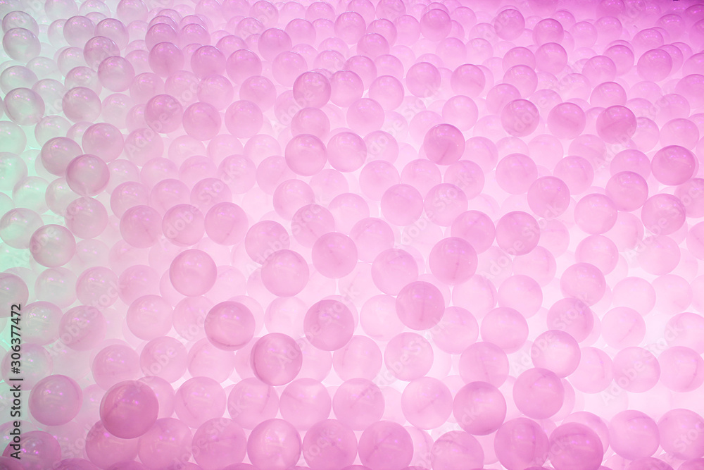 Many transparent plastic balls as a background