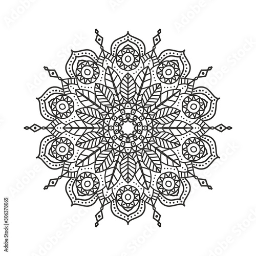 Abstract paper cut to mandala design background.