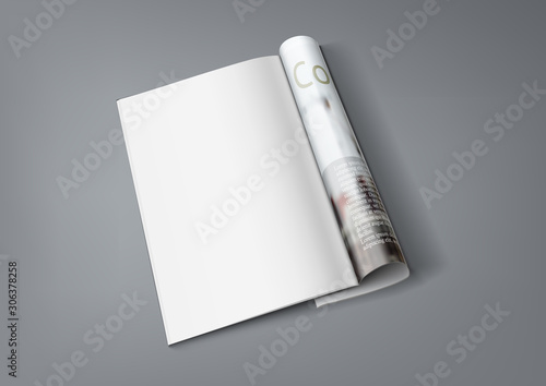Realistic Magazine With Clear Page For You