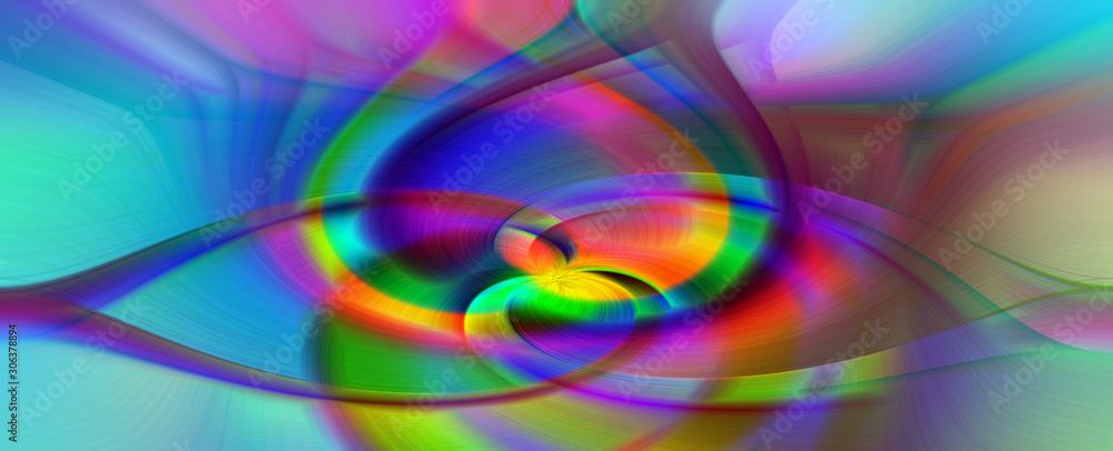 Obraz premium abstract colorful background with spinning curves 