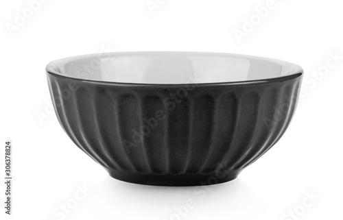 black bowl isolated on white