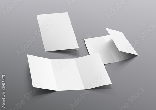 Realistic Tri-Fold A5 Or A4 Brochure Mockup