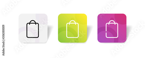 shopping bag line / outline icon style