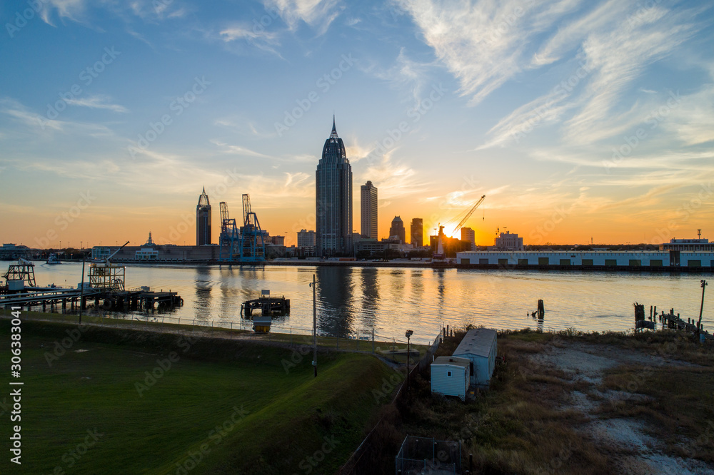 Fototapeta premium Mobile, Alabama at sunset 