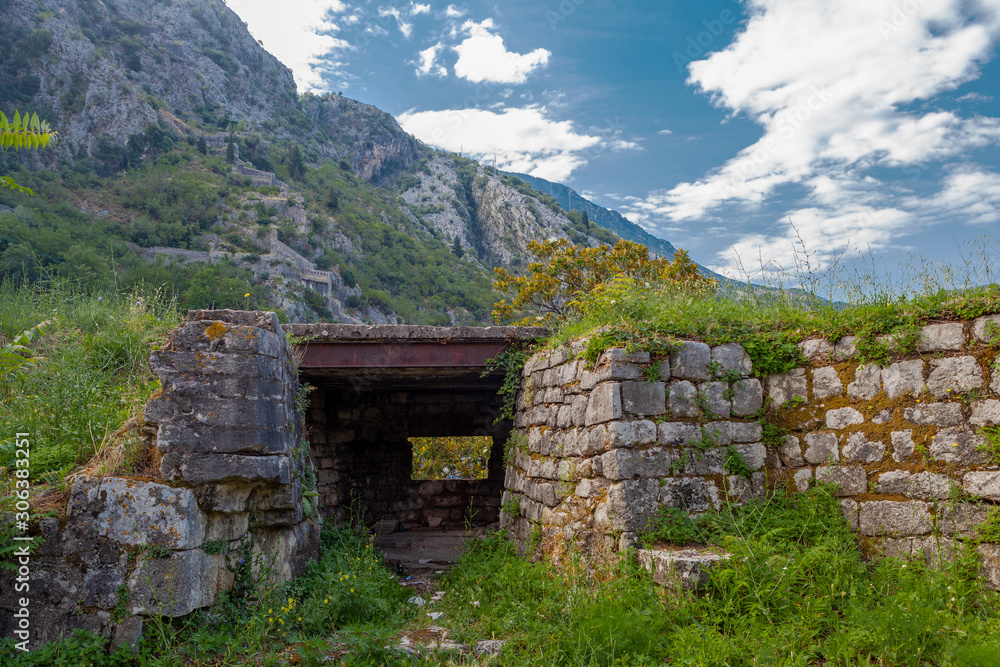 arch in the fortress .  Montenegro