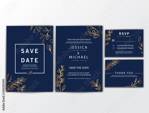 Wedding Invitation Cards with Ornament