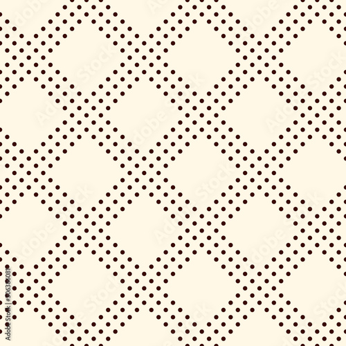 Polka dot seamless pattern. Repeated dotted diagonal stripes texture. Round spots motif. Mini circles abstract wallpaper