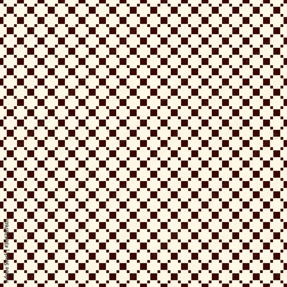 Seamless pattern with simple geometric ornament. Repeated squares and thin lines abstract background. Grid digital paper Seamless pattern with simple geometric ornament. Repeated squares and thin lines abstract background. Grid digital paper