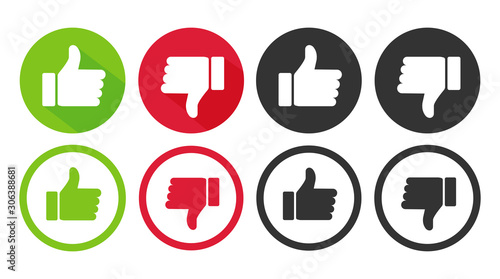 Like and dislike icons collection vector