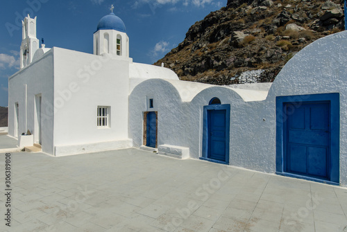 greek church in santorini greece