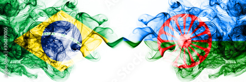 Photos Brazil, Brazilian vs Gipsy, Roman smoky mystic flags placed side by side