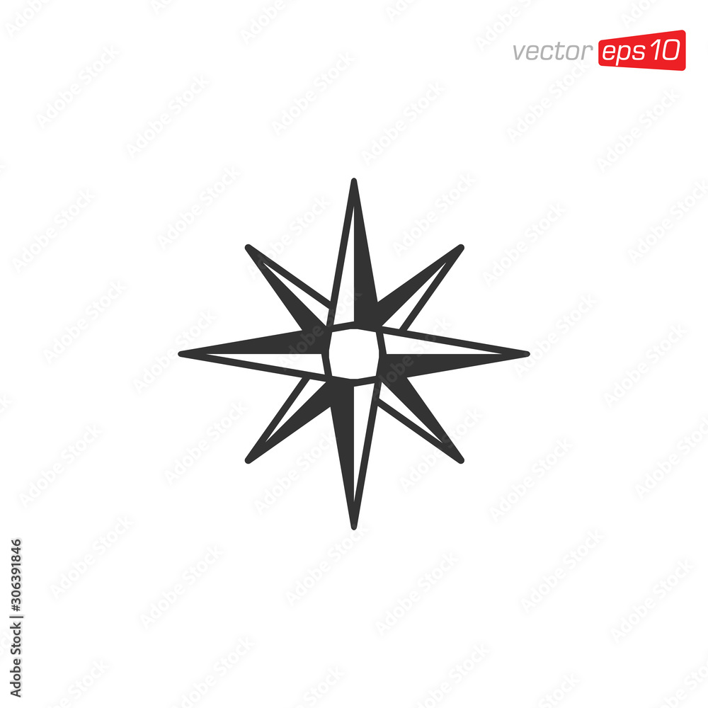 Compass Icon Design Vector Template Compass Icon Design Vector Template