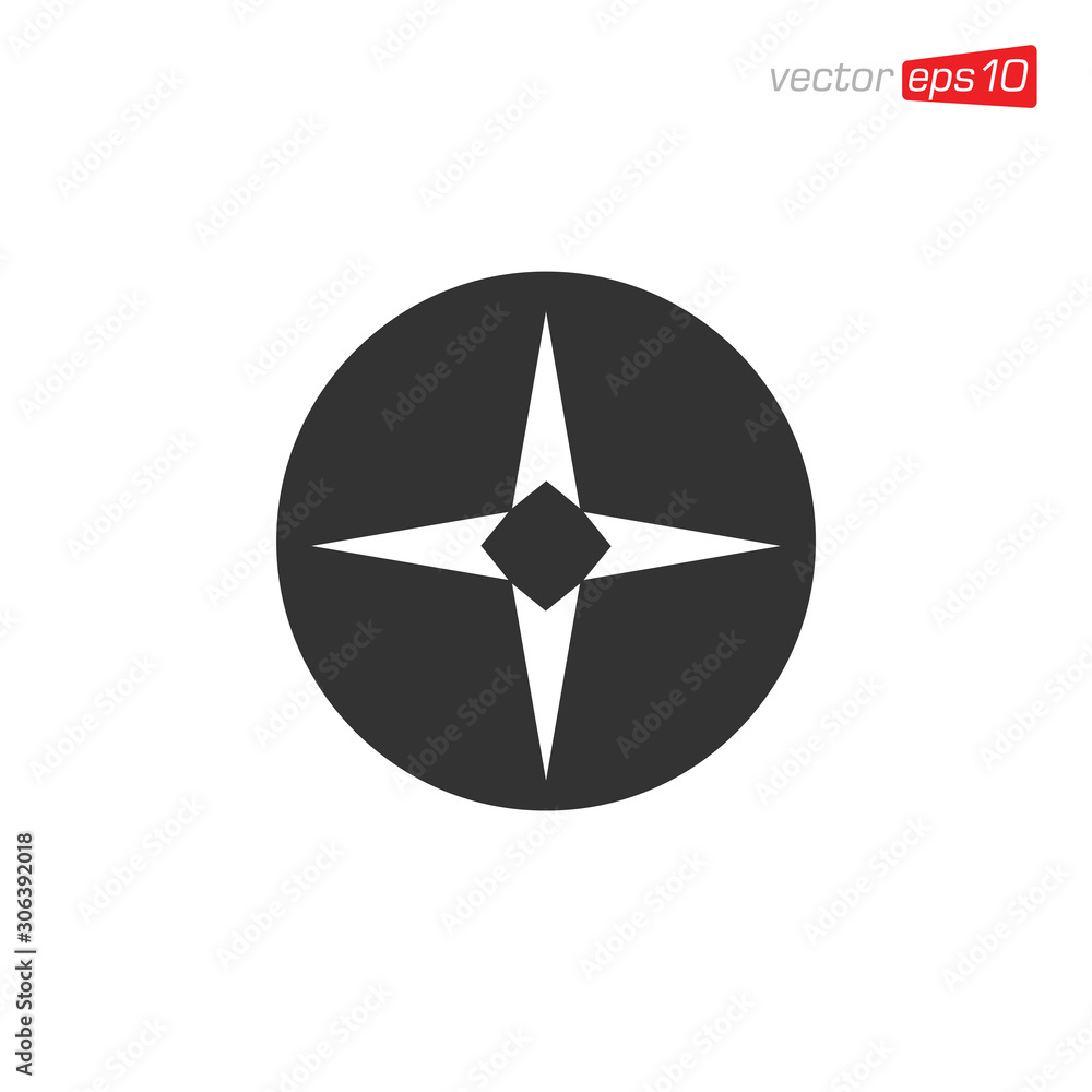 Compass Icon Design Vector Template Compass Icon Design Vector Template