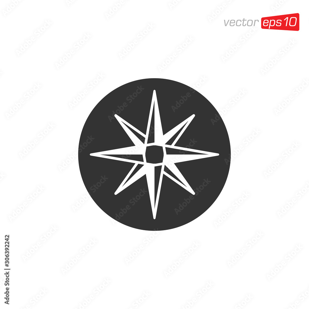 Compass Icon Design Vector Template Compass Icon Design Vector Template