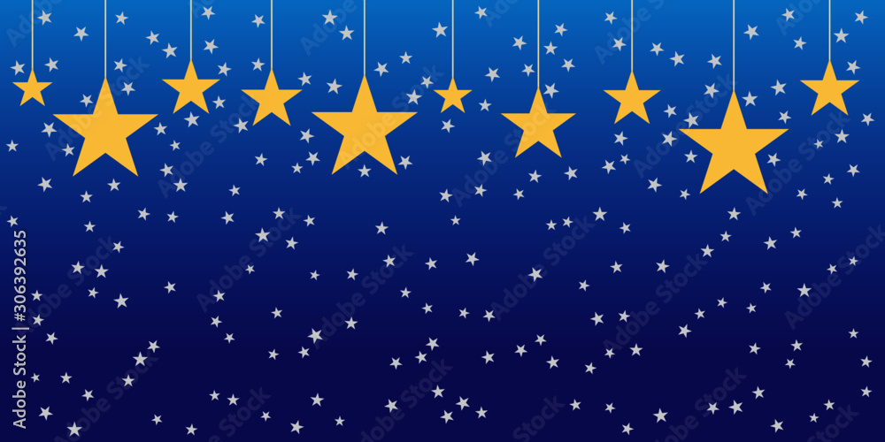 Star Decoration in Night Sky