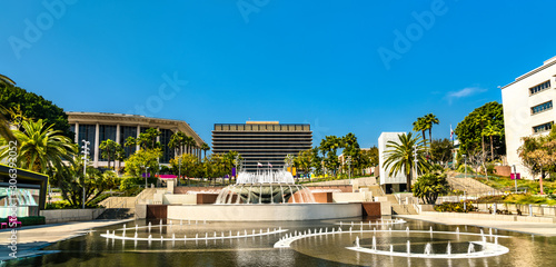 Fountain in Grand Park, Downtown Los Angeles photo
