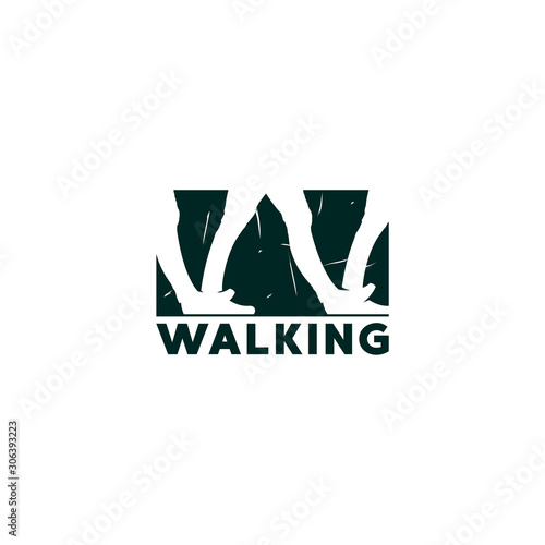 walking logo design