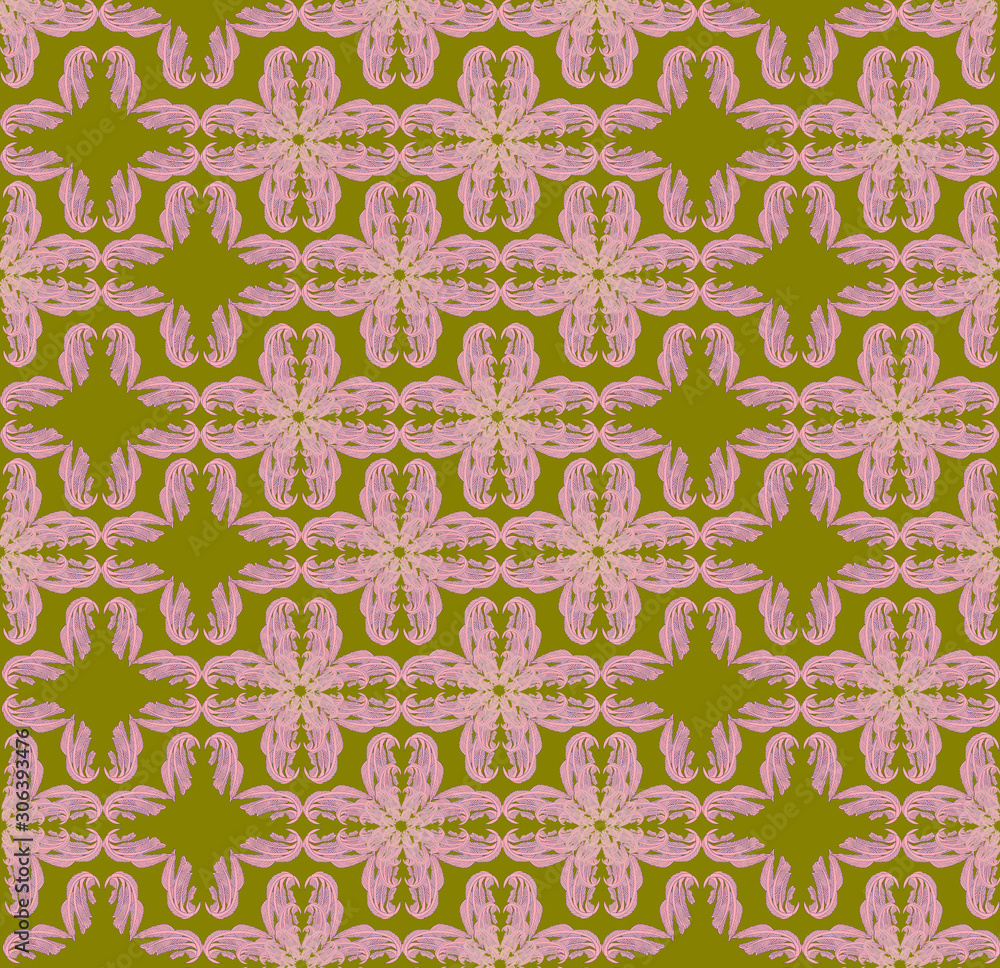 Fototapeta premium baroque textile and upholstery decoration pattern