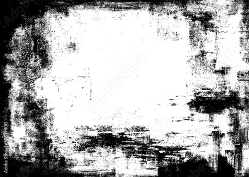 Scratched Frame. Grunge Urban Background Texture Vector. Dust Overlay. Distressed Grainy Grungy Framing Effect. Distressed Backdrop Vector Illustration. EPS 10.