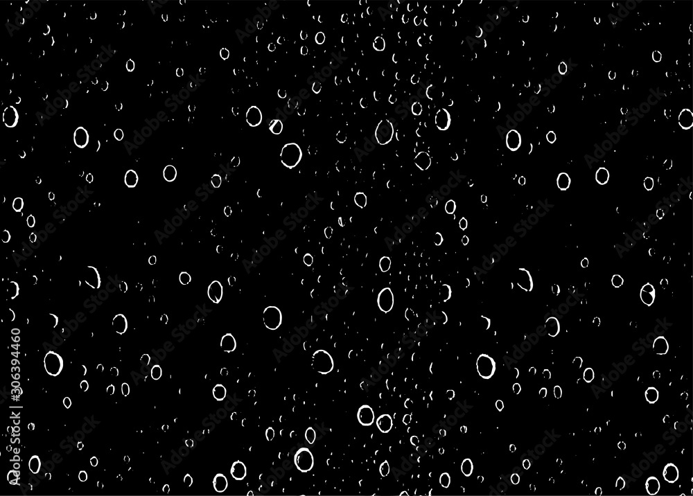 Small water drops texture vector. Rainy window overlay texture. Rain on glass background. Abstract halftone textured effect. Vector Illustration. EPS10.