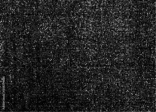 Vector fabric texture. Distressed texture of weaving fabric. Grunge background. Abstract halftone vector illustration. Overlay for interesting effect and depth. Black isolated on white background.