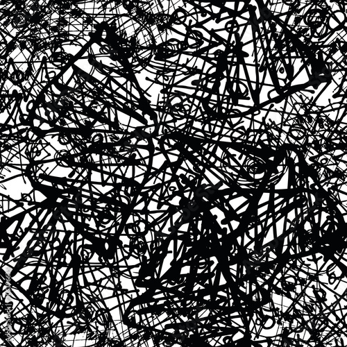 Abstract vector seamless black and white grunge background