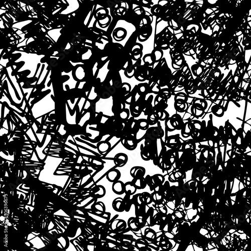Abstract vector seamless black and white grunge background