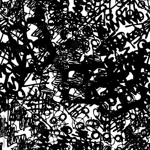 Abstract vector seamless black and white grunge background