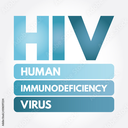 HIV - Human Immunodeficiency Virus acronym, health concept background