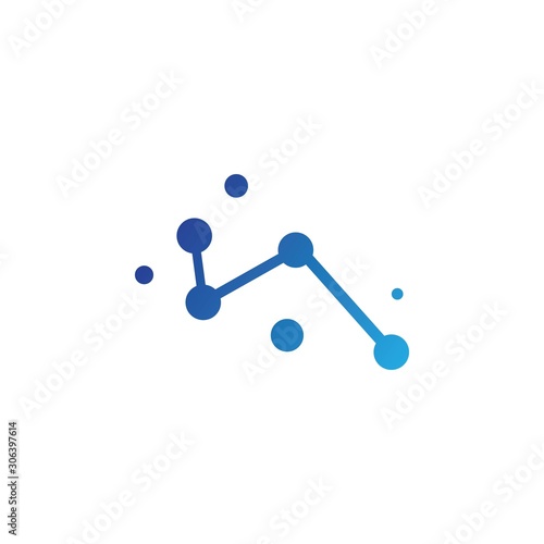 Molecule logo template vector icon