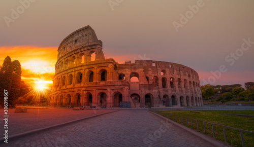 Photos Amazing sunrise at Rome Colosseum  Rome, Italy