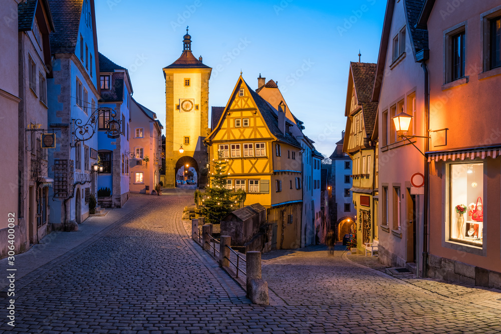 Old town of Rothenburg ob der Tauber in Bavaria, Germany