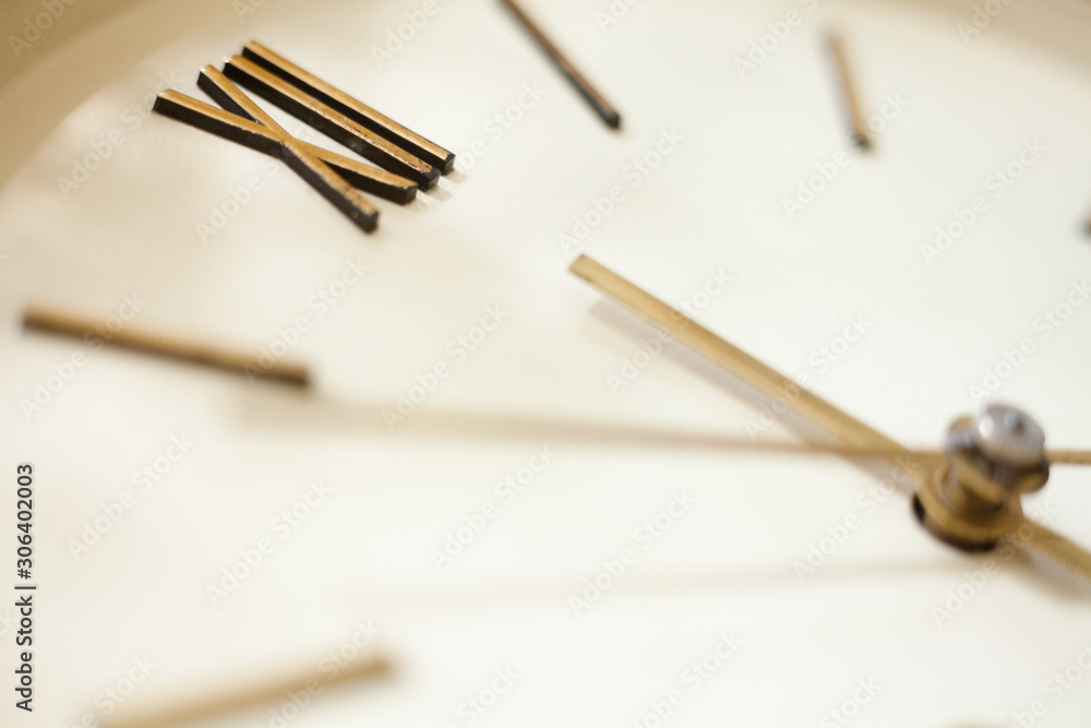 Clock face of the old wall clock Clock face of the old wall clock