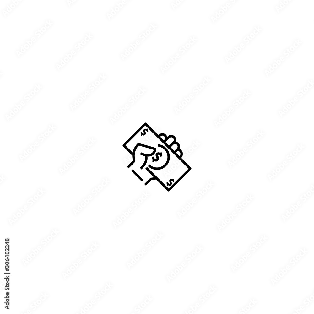 hand hold money vector icon design white background hand hold money vector icon design white background