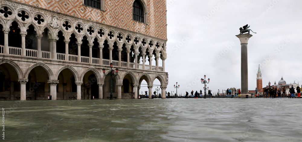 High water in Venice in Italy